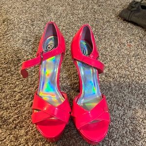 Bright Pink Pumps